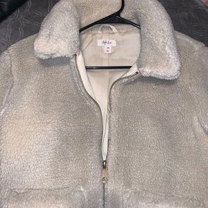 Cool grey tone vintage teddy like jacket